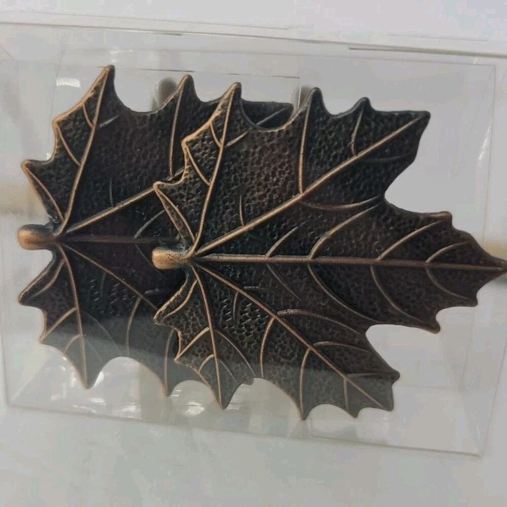 Better Homes & Gardens Bronze Maple Leaf Napkin Rings Fall Thanksgiving Set of 8